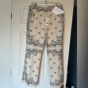 NWT Tory Burch printed boot cut Denim Pant